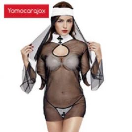 Sexy Nun Transparent  Halloween Costume